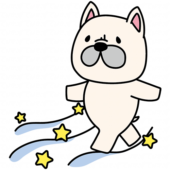 天の川を渡るフレンチブルドッグ