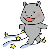 天の川を渡るカバ