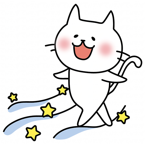 天の川を渡る白い猫