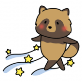 天の川を渡るタヌキ