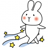 天の川を渡る白いうさぎ