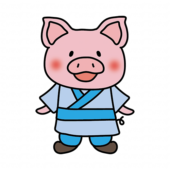 彦星の格好をしたぶた