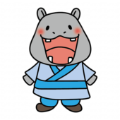 彦星の格好をしたカバ