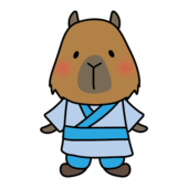 彦星の格好をしたカピバラ