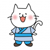 彦星の格好をした白い猫