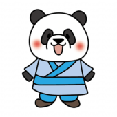 彦星の格好をしたパンダ