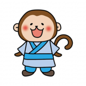 彦星の格好をした猿