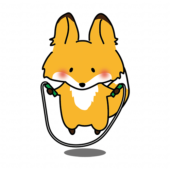 縄跳びをするキツネ