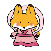 織姫の格好をしたキツネ