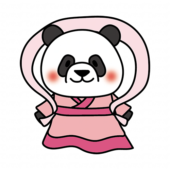 織姫の格好をしたパンダ