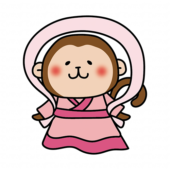 織姫の格好をした猿