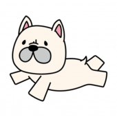 空を飛ぶフレンチブルドッグ