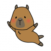 空を飛ぶカピバラ