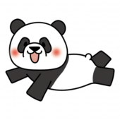 空を飛ぶパンダ