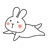 空を飛ぶ白いうさぎ