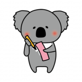 短冊に七夕の願い事を書くコアラ