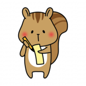 短冊に七夕の願い事を書くリス