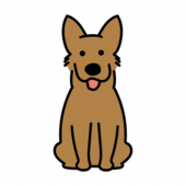 立ち耳わんちゃん