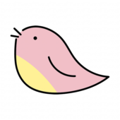 ひな祭りの飾りピンクの鳥