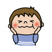 美味しいのポーズをする子供（男の子1）