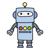 青くて四角いロボット