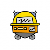 混乱する黄色くて小さいロボット