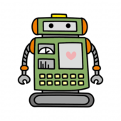 緑で大きいロボット