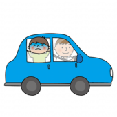 車の窓に首を挟んだ子供