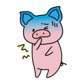 嘔吐下痢に苦しむぶた