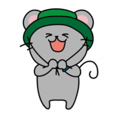 帽子をかぶってフェスを楽しむネズミ