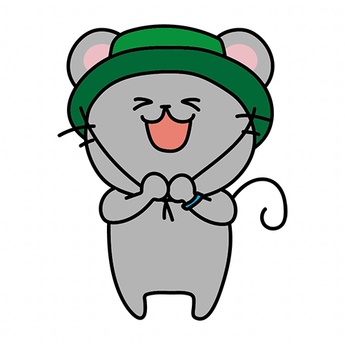 帽子をかぶってフェスを楽しむネズミ