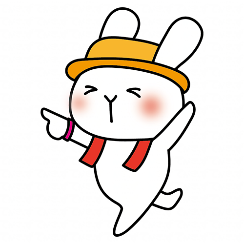 帽子をかぶってフェスを楽しむ白いうさぎ