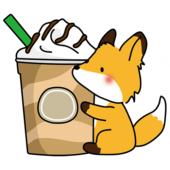 大きなフラッペとキツネ