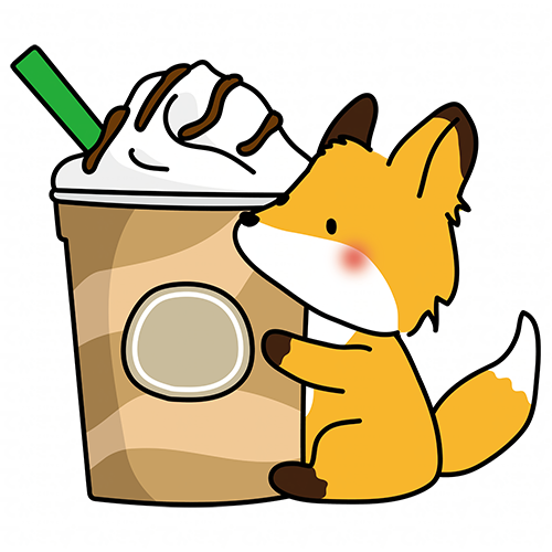 大きなフラッペとキツネ