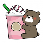 大きなフラッペとクマ