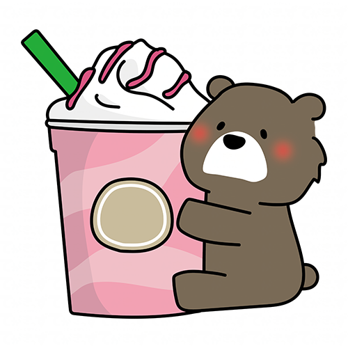 大きなフラッペとクマ
