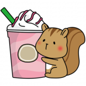 大きなフラッペとリス