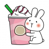 大きなフラッペと白いうさぎ