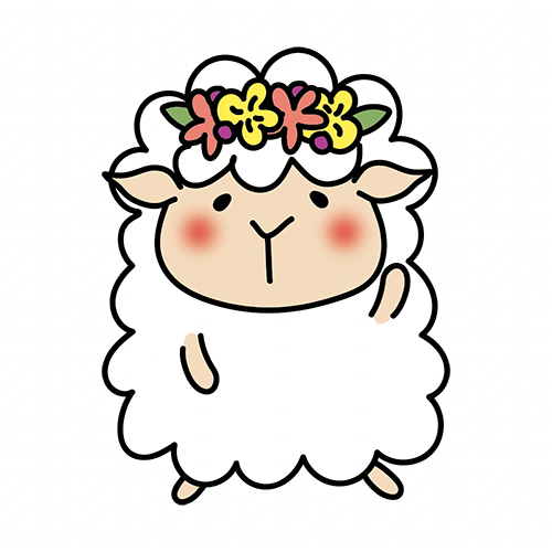 大きなカップケーキを持っている羊