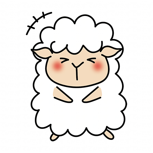 大笑いする羊