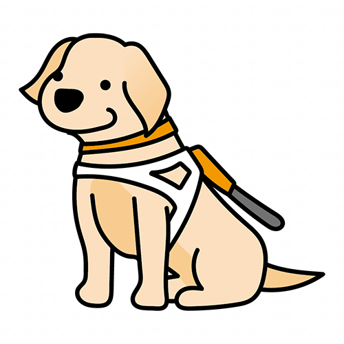 たれ耳の盲導犬
