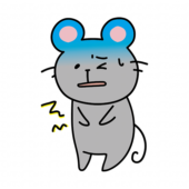 腹痛に苦しむネズミ