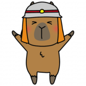 消防士の帽子を被るカピバラ