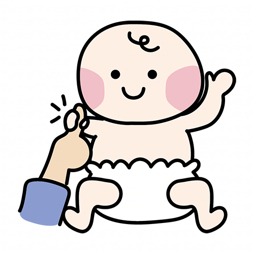 原子反射把握反射する赤ちゃん