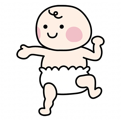 原子反射非対称性緊張性頸反射をする赤ちゃん