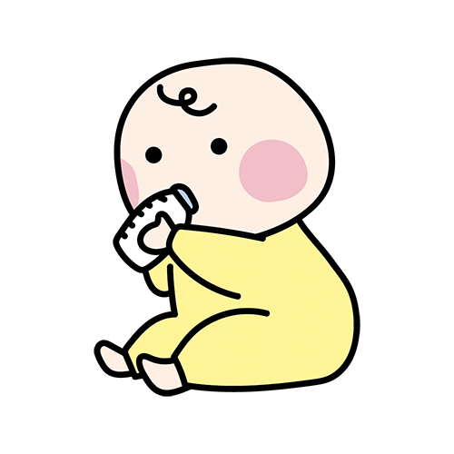 哺乳瓶でミルクを飲む赤ちゃん