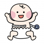 胸囲の測定をする赤ちゃん