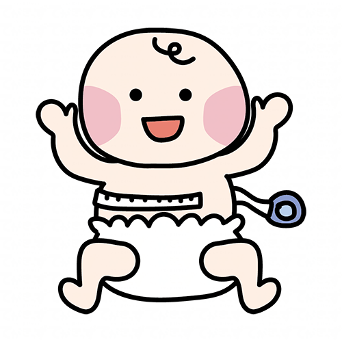 胸囲の測定をする赤ちゃん