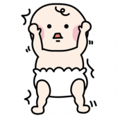 原子反射モロー反射をする赤ちゃん