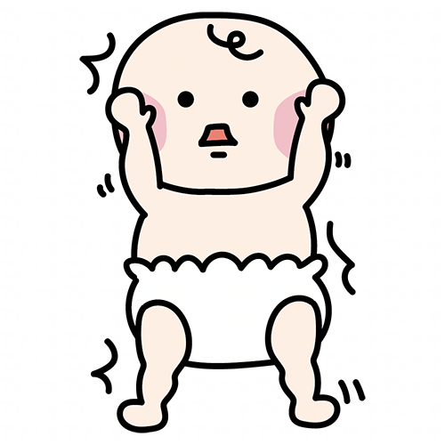 原子反射モロー反射をする赤ちゃん
